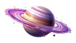 © Papugrat - purple ring planet isolated on transparent background cutout