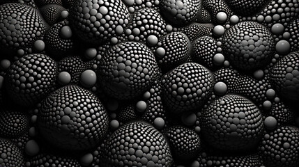 Wall Mural - abstract background with dotted fractal ornament and science styled cellular mesh