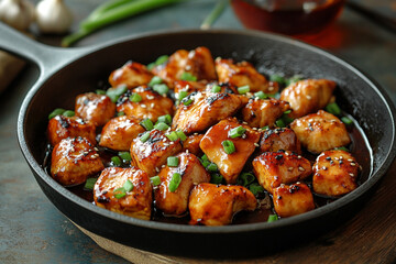 pan fried chicken with vegetables