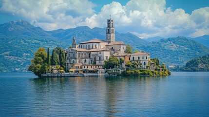 Novara Piedmont: Stunning San Giulio Island on Orta Lake in Italy