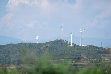 wind turbine on the hill