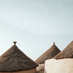 Poster - African Village Minimalist Landscape Photography