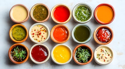 Wall Mural - Assortment of Delicious Sauces