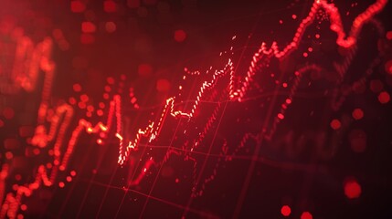 Aufkleber - Stock market financial graph with red downtrend line. A beautifully designed crash stock chart for trading and investing.