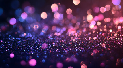 Wall Mural - Absract Purple glitter lights background. defocused