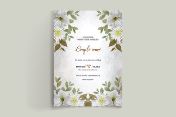 Wall Mural - BRIDAL SHOWER FLORAL INVITATION TEMPLATE