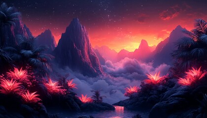 Wall Mural - Interactive Website Background with a Clean, Responsive Layout and Subtle Animations,