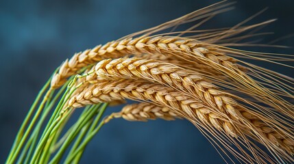 Sticker -   A close-up of a wheat field awaiting harvest by a farmer's hand