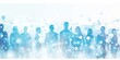 © SKIMP Art - Abstract network of people and global communication concept with white background illustration, AI digital technology in the futuristic world Generative AI