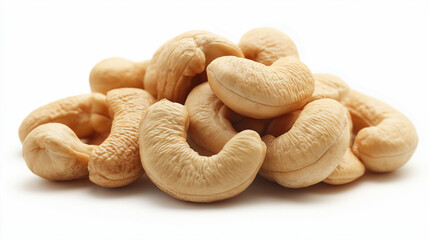 Wall Mural - cashew nuts isolated on white