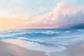 Wall Mural - sunset over the sea