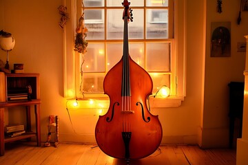 violin in a room