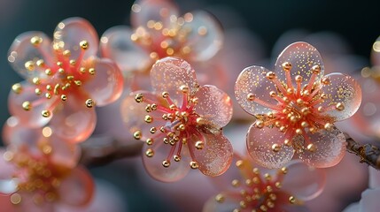 Canvas Print - a close up of flowers. 