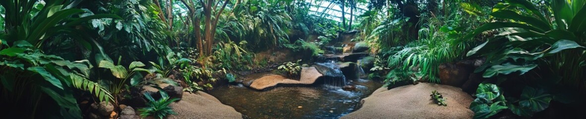 Wall Mural - jungle landscape panoramic view