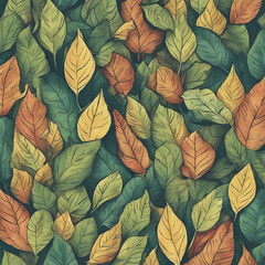 Wall Mural - flower and leaf illustration background