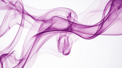 Wall Mural - A abstract violett smoke on white background