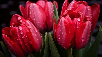 Poster - a group of red flowers. 