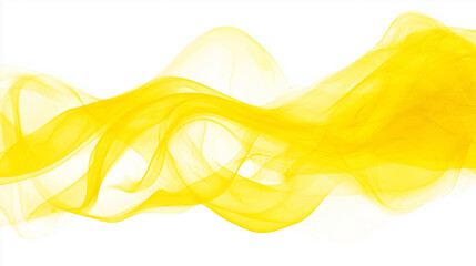 Wall Mural - A abstract yellow smoke on white background