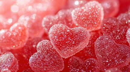 Wall Mural -   A heart-shaped candy collection atop other candies