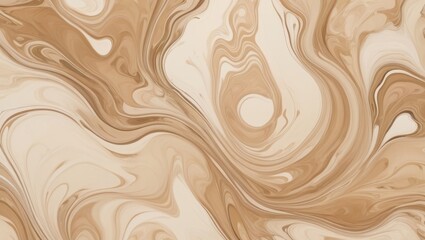 Wall Mural - Abstract beige color marble swirl background, fluid art design with copy space