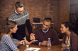 © peopleimages.com - Group of people, tablet and workplace for discussion, presentation or brainstorming in boardroom. Teamwork, technology and career for workshop as colleagues in business meeting, working and together
