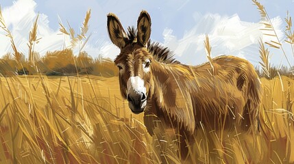 donkey, art, illustration, wallpaper