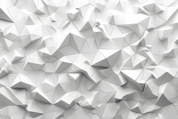 Wall Mural - Abstract White Geometric Texture with Triangular Facets