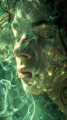 Poster - Dreamy Underwater Portrait of a Woman