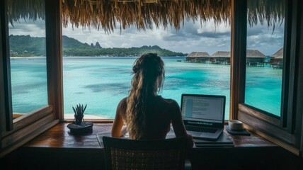 people working remotely from exotic locations