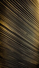 Wall Mural - Black golden color art fiber abstract vertical wallpaper, AI generative