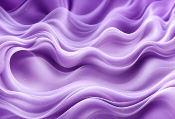 Poster - Flowing purple violet and white abstract background with soft, wavy shapes and subtle sparkles, silk like waves and smoothness