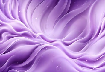 Poster - Flowing purple violet and white abstract background with soft, wavy shapes and subtle sparkles, silk like waves and smoothness