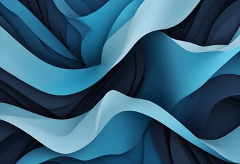 Flowing Blue and black abstract background with soft, wavy shapes and subtle sparkles