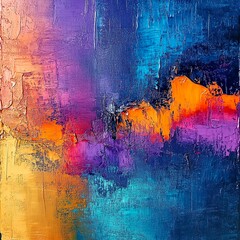 Canvas Print - Luxurious Abstract Oil Painting with Rich and Textured Brushwork picture