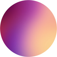 Poster - Vibrant circle with a mix of purple and yellow shades on a see through background