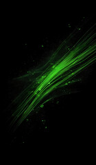 Wall Mural - Black background with abstract green color