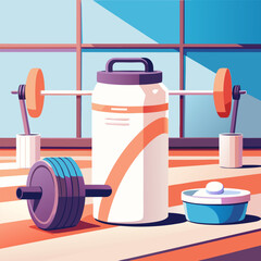 sports nutrition, vector illustration flat 2