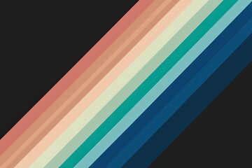 Vibrant Diagonal Gradient Background in Cobalt Peach and Mint on Luxurious Black Canvas