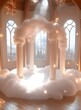 © Adobe Contributor - Cloud Archway In A Room With Golden Pillars