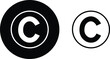 © WaQar - Copyright Icon Set. Trademark Copyright Protection C Mark flat and line Vector Sign isolated on transparent background Suitable collection for Apps and Websites UI Designs. Business product license