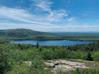 lake and mountains