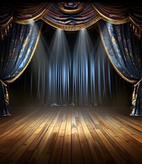 Poster - Stage Curtains With Spotlight