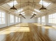 © Adobe Contributor - Large Empty Room With Skylights And Wood Floor