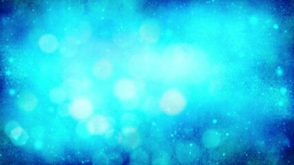 Wall Mural - abstract soft blue particle dream 4k loop features defocused lights moving in an aqua blue soft drea