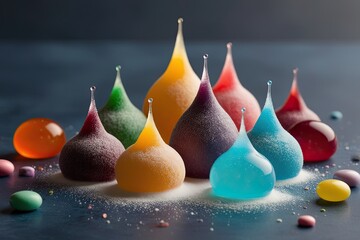 Vibrant Assortment of Tasty Candy Drops