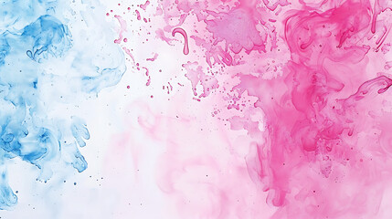 Wall Mural - Dual Harmony: Pink and Blue Fluid Abstract