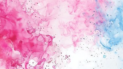 Wall Mural - Dual Harmony: Pink and Blue Fluid Abstract