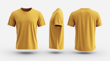 Sticker - Yellow T-Shirt Floating in 3D Generative AI