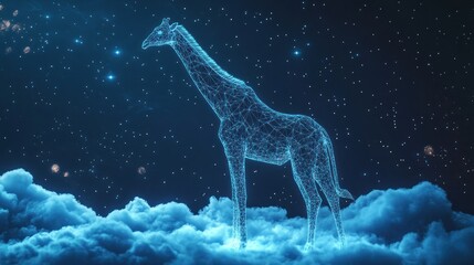 Giraffe in the Night Sky