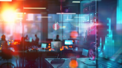 Data Analysis Workspace with Digital Display